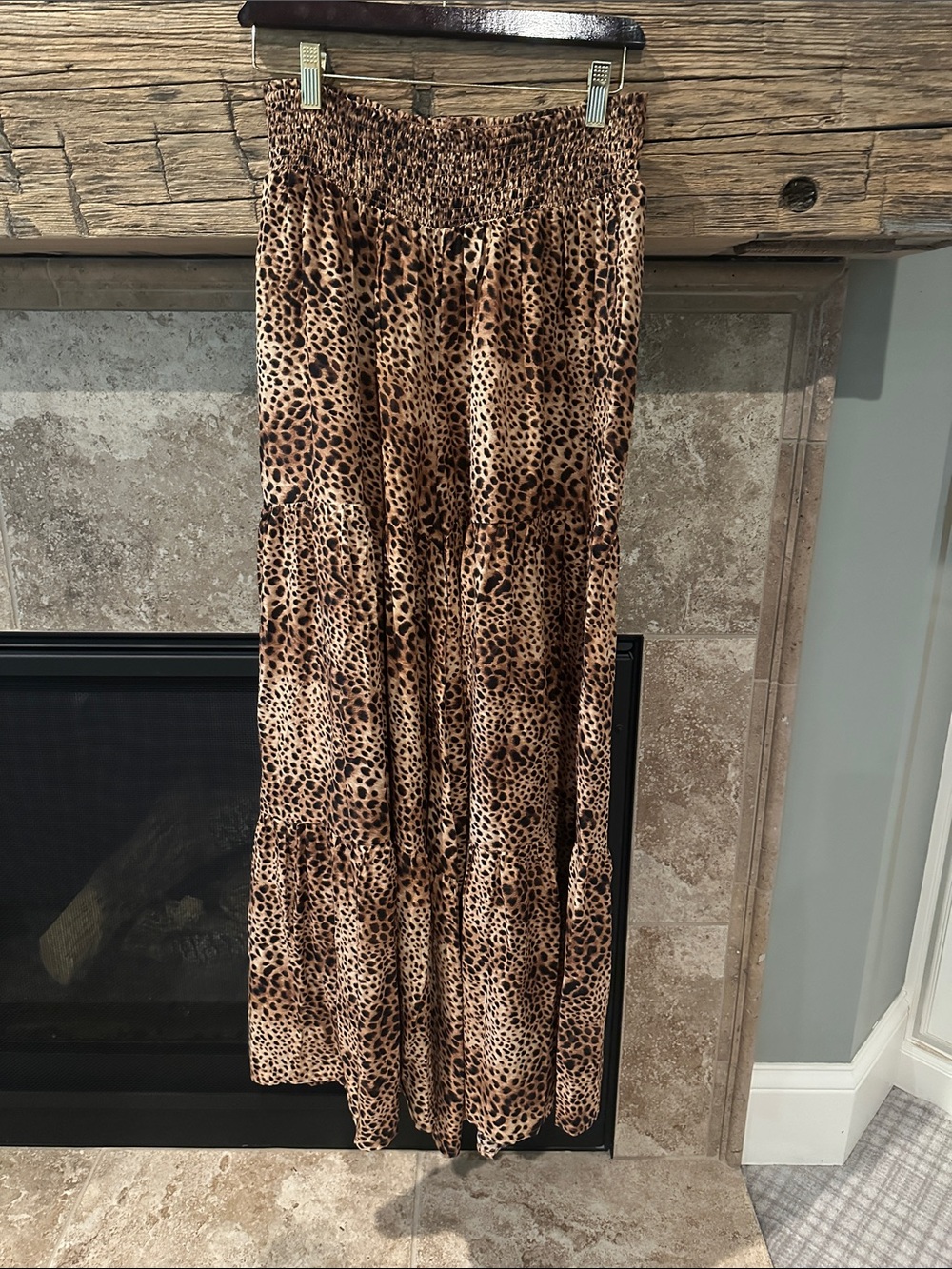 Aerie wide-legged flowy pant - Brown Leopard